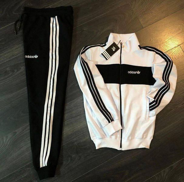 Мужской спортивный костюм Adidas без капюшона черный Комплект Адидас Хар-103 фото