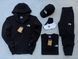 Чоловічий спортивний костюм The North Face 3в1 чорний Комплект ТНФ Штани Футболка Кепка Хар-449 фото 1