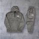 Мужской спортивный костюм The North Face на плащевке серый Комплект ТНФ с капюшоном Will-116 фото 1