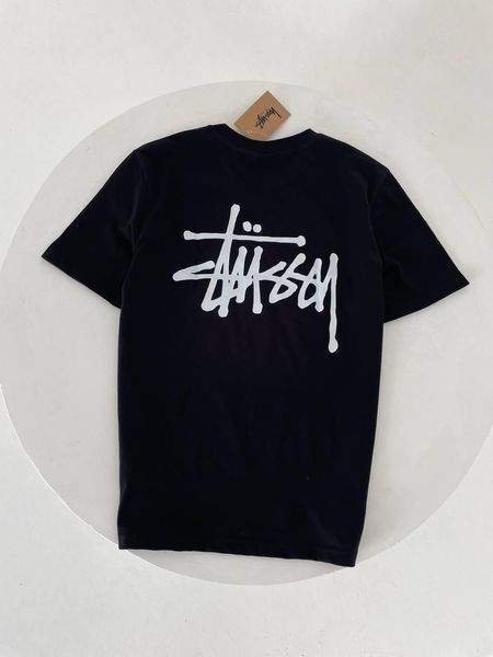 Чоловіча футболка Stussy біла бавовняна Теніска Стуссі Ads-655 фото