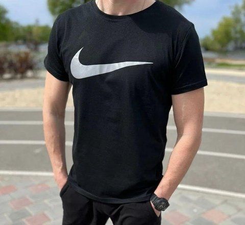 Мужская футболка Nike черная Найк Hot-125 фото