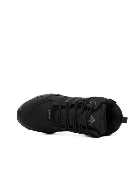 Чоловічі зимові кросівки Adidas Terrex Swift R2 Mid Gore-Tex чорні Адідас ріпстоп на гортекс Pow-AD094 фото