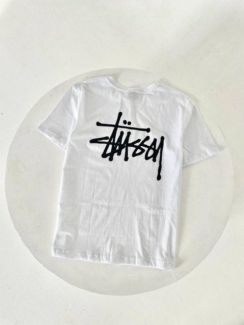 Мужская футболка Stussy белая хлопковая Тенниска Стусси Ads-655 фото