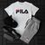 Мужской летний костюм Fila Футболка Шорты Кепка Барсетка белый с серым комплект Фила Ow-162 фото