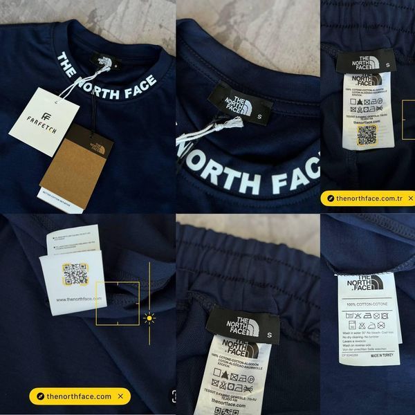 Мужской летний костюм The North Face Футболка Шорты синий Комплект ТНФ Моло-T-NF6 фото
