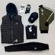 Мужской костюм Adidas 5в1 хаки с черным Комплект Адидас Жилетка Футболка Кепка Хар-101 фото 1