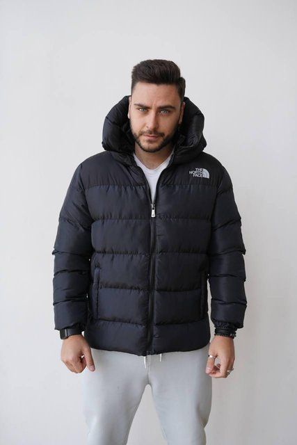 Чоловіча зимова куртка The North Face чорна Пуховик ТНФ Хар-351 фото