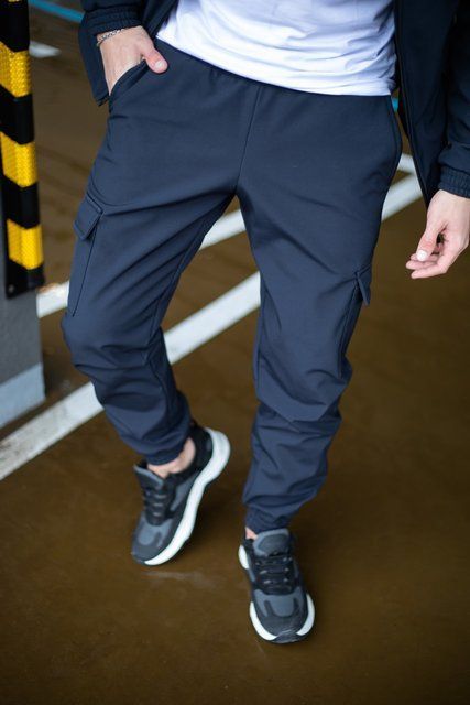 Мужские зимние тактические штаны SoftShell синие Intr-1589541305 фото