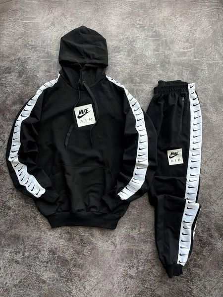 Чоловічий спортивний костюм Nike з лампасами чорний Комплект Найк Uni-41 1 фото
