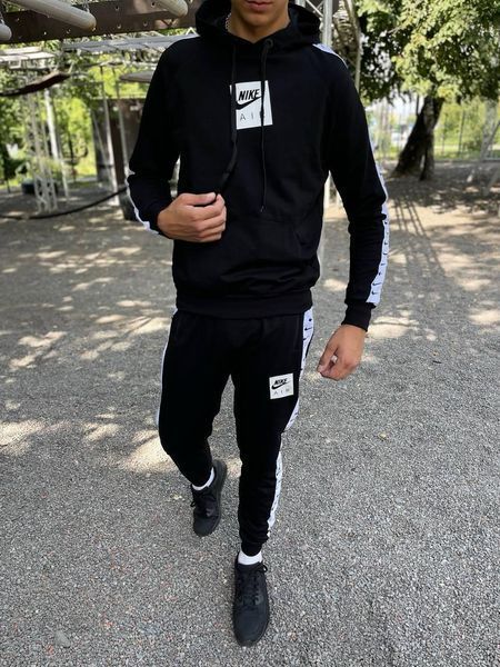 Чоловічий спортивний костюм Nike з лампасами чорний Комплект Найк Uni-41 1 фото