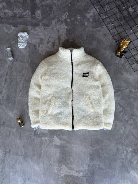 Чоловіча зимова куртка The North Face без капюшона двостороння сіра Моло-TNF102 фото