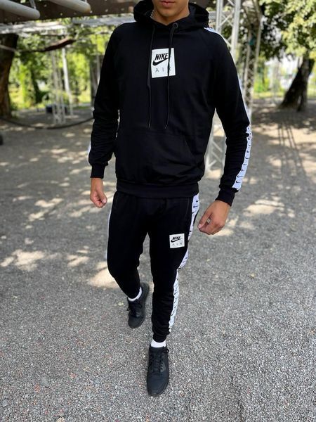 Чоловічий спортивний костюм Nike з лампасами чорний Комплект Найк Uni-41 1 фото