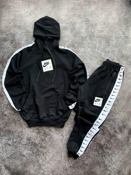 Чоловічий спортивний костюм Nike з лампасами чорний Комплект Найк Uni-41 1 фото