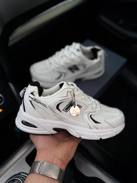 Мужские кроссовки New Balance 530 белые в сетку Нью Беланс Arm-N_B334 фото