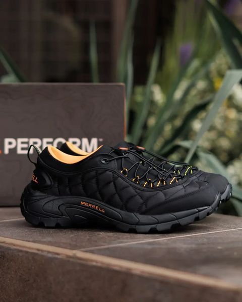 Мужские зимние кроссовки Merrell Ice Cap Moc Black черные Мерелл термо Armo-Mr_l01 фото