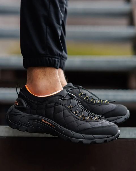 Мужские зимние кроссовки Merrell Ice Cap Moc Black черные Мерелл термо Armo-Mr_l01 фото