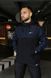 Чоловічий спортивний костюм Nike із плащової тканини чорний з синім Найк Анорак Штани Барсетка Intr-1602932188 фото 4