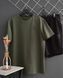 Чоловічий літній костюм Adidas Футболка Шорти комплект Адідас хакі Rap-RD182/RD213 фото 2