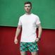Чоловіча футболка біла базова бавовняна Hot-120 (коп3) фото 1