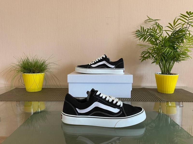 Женские кеды Vans Old Skool черно-белые замшевые Кроссовки Ванс Олд Скул Arm-VN001 (коп5) фото