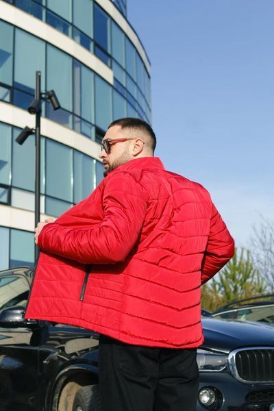 Чоловіча куртка червона Вітровка без капюшона демісезонна Intr-1589537813 фото