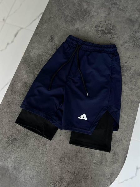Мужские спортивные шорты Adidas синие для тренировок Адидас Моло-GH602 фото
