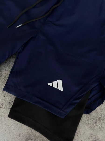 Мужские спортивные шорты Adidas синие для тренировок Адидас Моло-GH602 фото