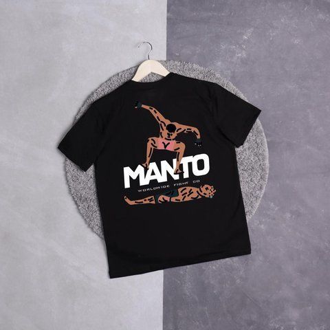 Мужская футболка Manto Stomp черная хлопковая Тенниска Манто Стомп Ads-289 фото