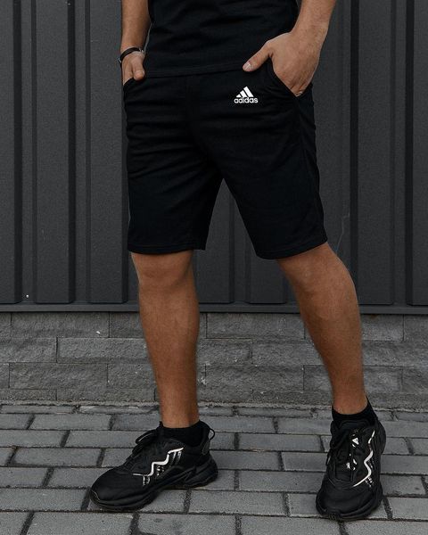 Мужские спортивные шорты Adidas черные трикотажные Адидас Intr-9755217107 фото
