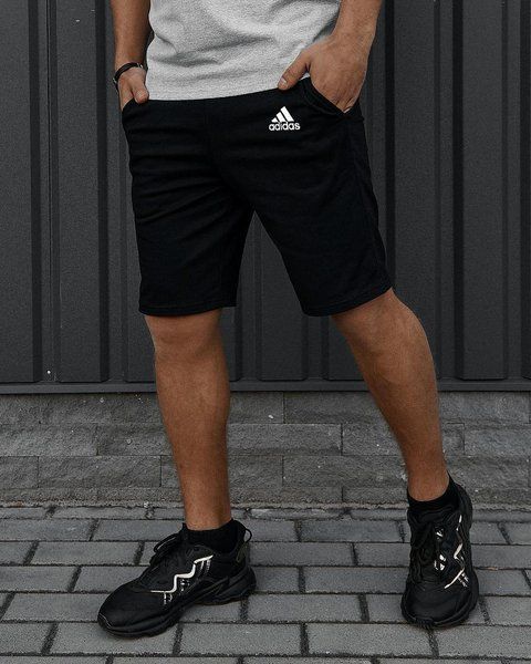 Мужские спортивные шорты Adidas черные трикотажные Адидас Intr-9755217107 фото