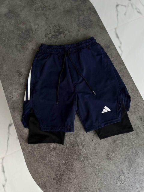 Мужские спортивные шорты Adidas синие для тренировок Адидас Моло-GH602 фото