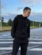 Мужской спортивный костюм Nike на молнии черный Комплект Найк Толстовка Штаны Мой-14 2 фото 3