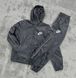 Мужской спортивный костюм Nike из плащевки серый Комплект Найк с капюшоном на молнии Will-75 фото 1