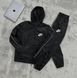 Мужской спортивный костюм Nike из плащевки серый Комплект Найк с капюшоном на молнии Will-75 фото 2