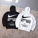 Чоловіче худі Nike Big Swoosh біле Толстовка Найк Біг Свуш з капюшоном Ads-386 фото 3