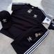 Мужской летний костюм Adidas Футболка Шорты Кепка черный Комплект Адидас Хар-867 (коп4) фото 2