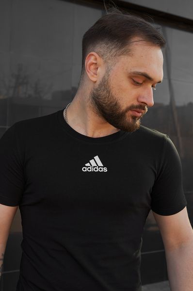 Мужская футболка Adidas черная Тенниска Адидас Intr-1660923238 фото