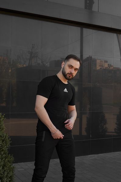 Мужская футболка Adidas черная Тенниска Адидас Intr-1660923238 фото