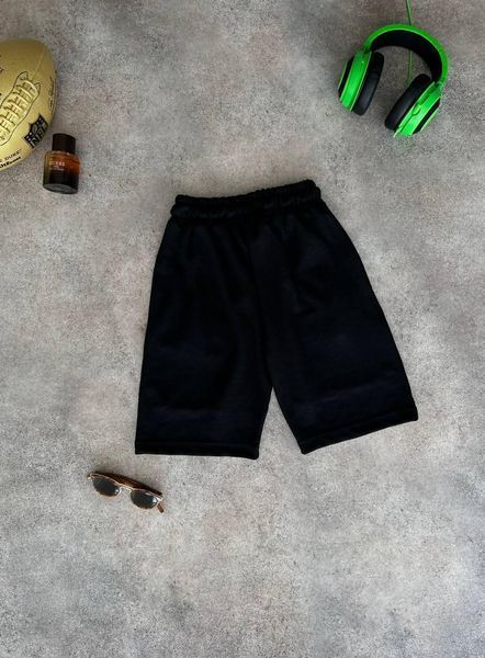 Чоловічі спортивні шорти Nike чорні із сірим бавовняні з кишенями Найк Моло-KN77 фото