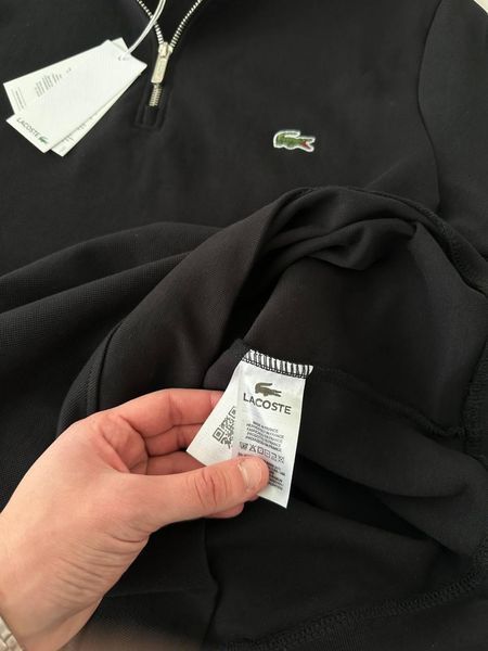 Чоловічий світшот Lacoste чорний Cas-70 (коп1) фото