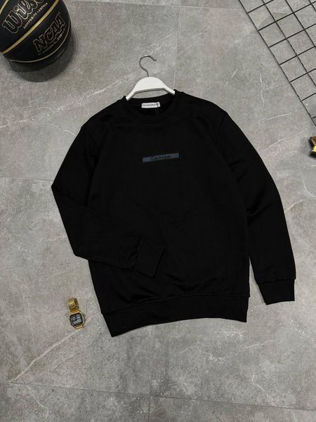 Мужской свитшот Calvin Klein черный Кофта Кельвин Кляйн без капюшона Моло-780-13 фото