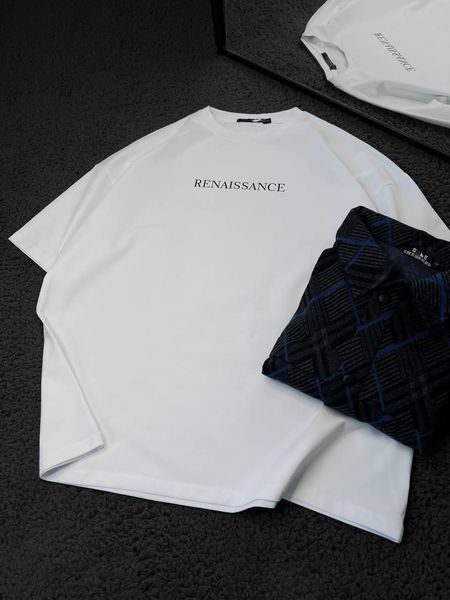 Мужская футболка оверсайз белая с принтом Renaissance Sane-fi4kk2 фото