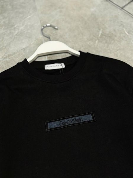 Мужской свитшот Calvin Klein черный Кофта Кельвин Кляйн без капюшона Моло-780-13 фото