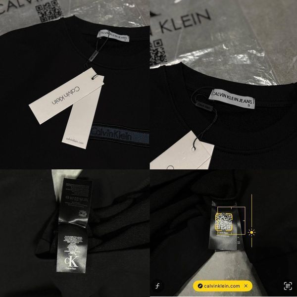 Мужской свитшот Calvin Klein черный Кофта Кельвин Кляйн без капюшона Моло-780-13 фото