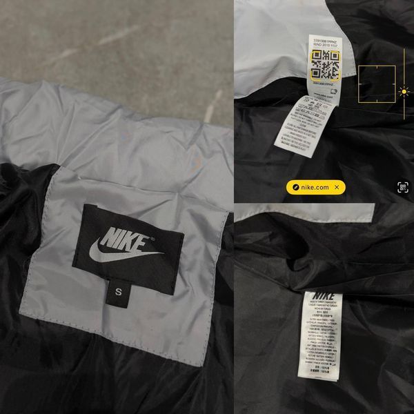 Чоловіча зимова куртка Nike Nocta сіра Пуховик Найк Нокта без капюшона Моло-34702 фото