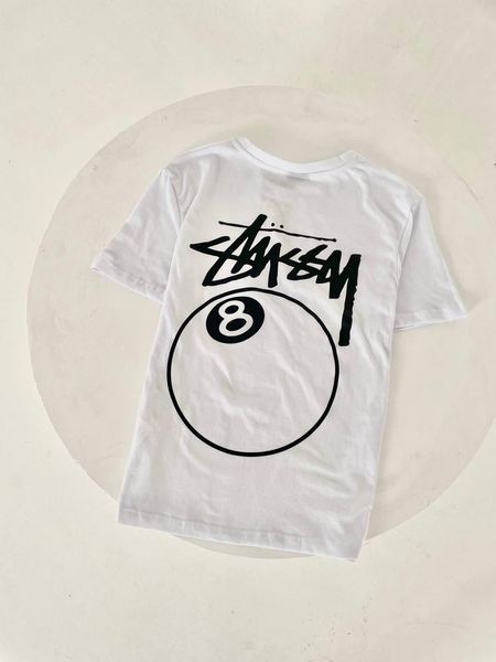 Чоловіча футболка Stussy чорна бавовняна Теніска Стуссі гла-62 фото