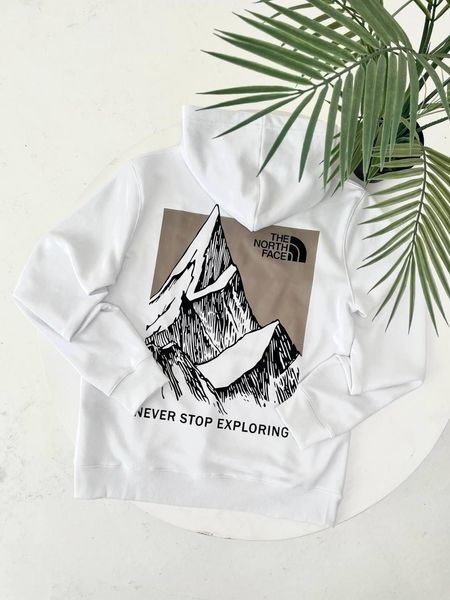 Чоловіче зимове худі The North Face на мікрофлісі чорне Кофта ТНФ з капюшоном Гла-145 фото
