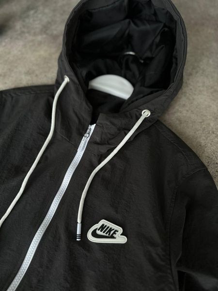 Мужская ветровка Nike темно-серая с белым Куртка Найк из плащевки Моло-TS24 фото
