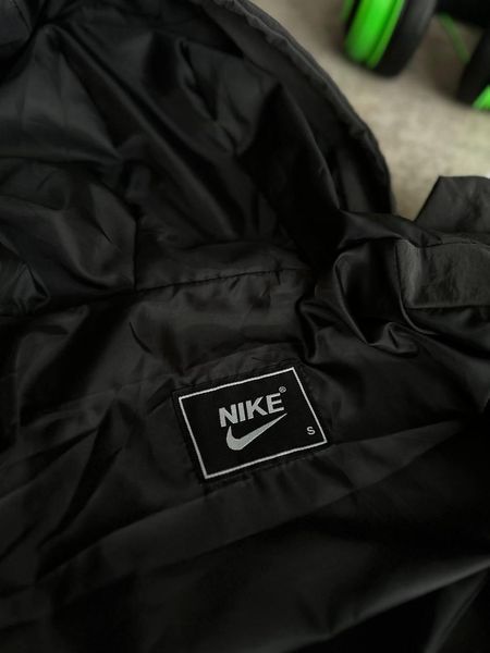 Мужская ветровка Nike темно-серая с белым Куртка Найк из плащевки Моло-TS24 фото