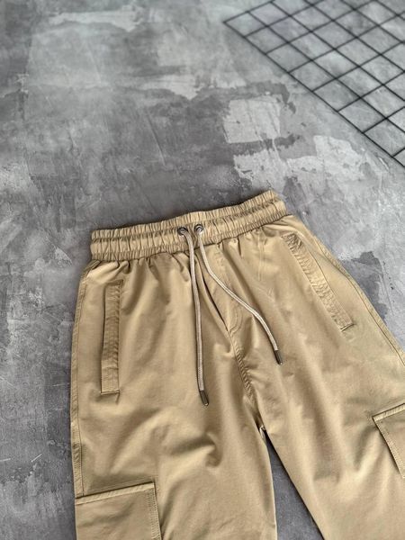 Чоловічі спортивні штани Calvin Klein карго бежеві Брюки Кельвін Кляйн Моло-KC-3 фото